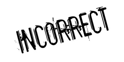 Incorrect rubber stamp Stock Illustration