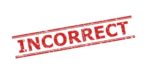 INCORRECT Seal with Corroded Style and Double Parallel Lines Illustrazione stock