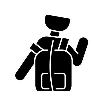 Incorrect use black glyph icon Illustrazione stock