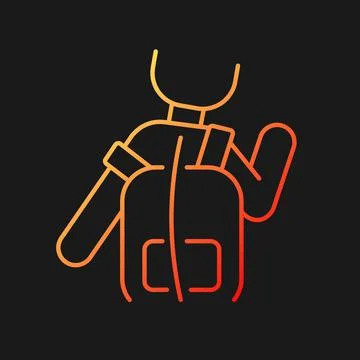 Incorrect use gradient vector icon for dark theme Stock Illustration