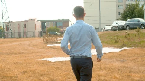 Incorrectly planted lawn. The grass dried up Video stock 114693338