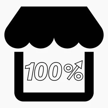 Increase 100% store sales. Stock Illustration