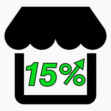 Increase 15% store sales. Stock Illustration