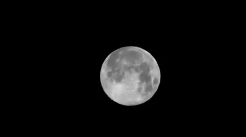 Increase in 20 times, slowly floating white moon without clouds in the black sky 스톡 동영상 10680478