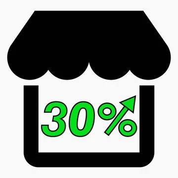 Increase 30% store sales. Stock Illustration