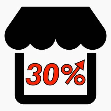 Increase 30% store sales Stock Illustration
