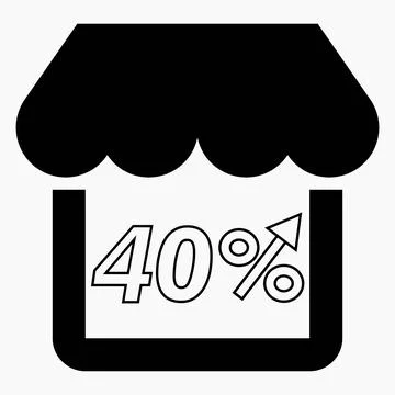 Increase 40% store sales Stock Illustration