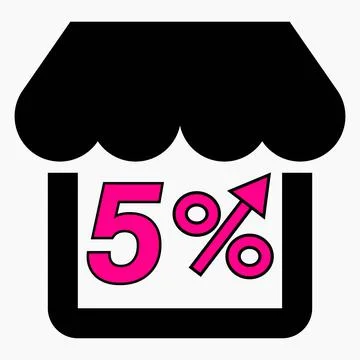 Increase 5% store sales Stock Illustration