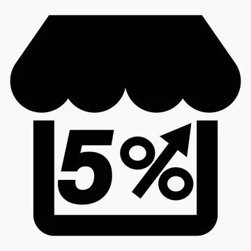 Increase 5% store sales Stock Illustration