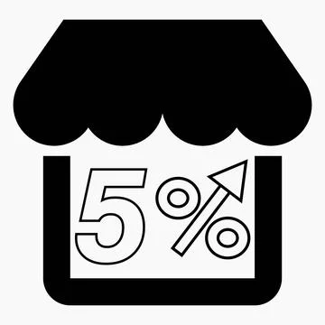 Increase 5% store sales Stock Illustration