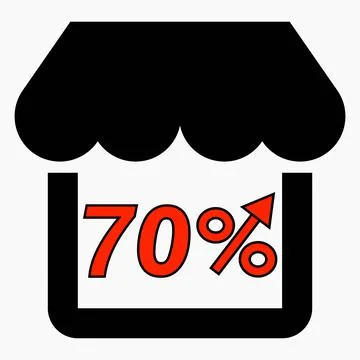 Increase 70% store sales Stock Illustration