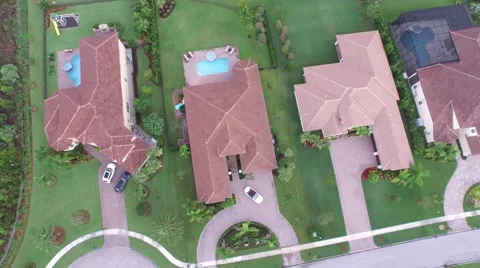 Increase of altitlude property birds eye view of 7717 Eden Ridge Way Stock Footage 55292133