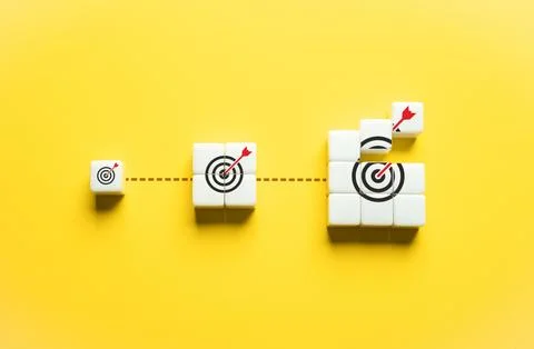 Increase and complexity of the goal. Big ambitions. Continuous push towards e Fotos de archivo