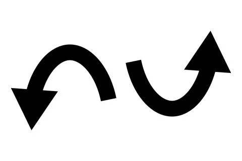 Increase and decrease arrow icon set. Vectors. Stock Illustration