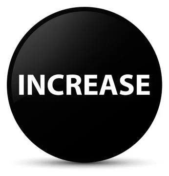 Increase black round button Illustrazione stock