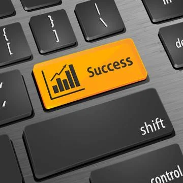 Increase business key on the computer keyboard Stock Illustration