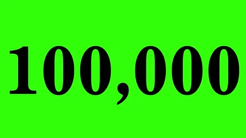 Increase counting numbers 0 to 100000 Stock Footage 303224633