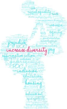 Increase Diversity Word Cloud Stock Illustration
