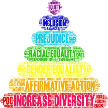 Increase Diversity Word Cloud Stock Illustration