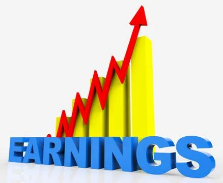Increase Earnings Representing Progress Report And Growing 스톡 일러스트