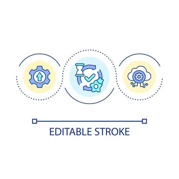 Increase efficiency loop concept icon 스톡 일러스트