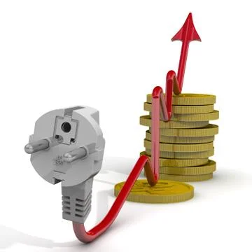 The increase in electricity tariffs. The concept 스톡 일러스트