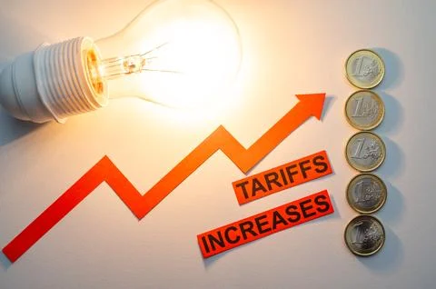 Increase in energy tariffs. Stock Photos