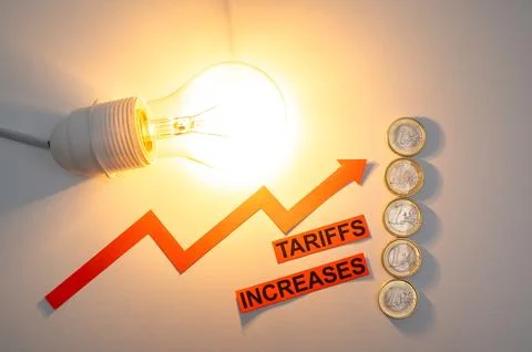 Increase in energy tariffs. Stock Photos