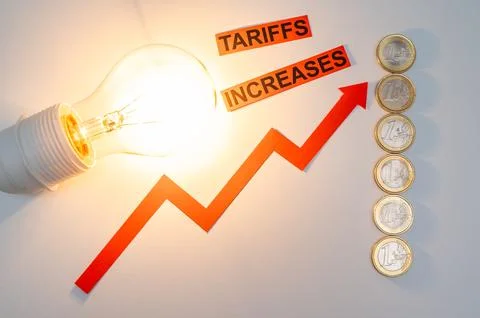 Increase in energy tariffs. Stock Photos