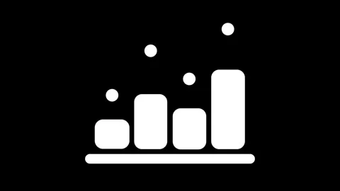 Increase graph business icon animation Stock Footage 286174035