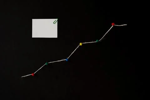 Increase graph, development market growth. financial chart productivity, data Stock Photos