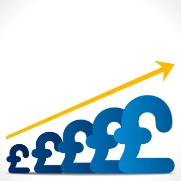 Increase growth graph concept , or increase pound graph background vector Stock Illustration