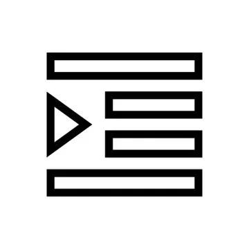 Increase Indent Document Text Icon Stock Illustration