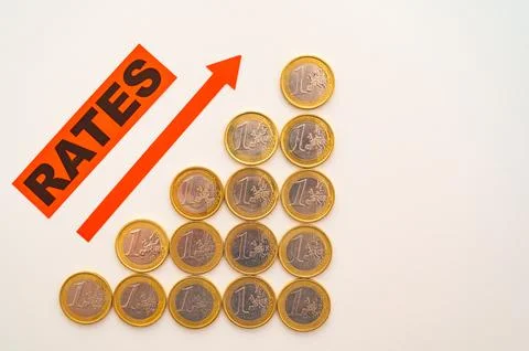 Increase in interest rates. Stock Photos