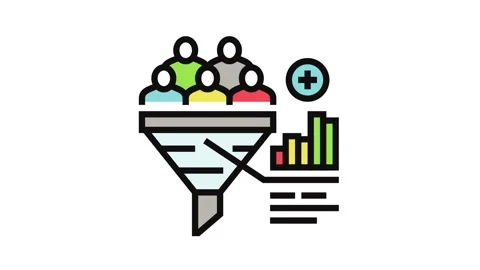 Increase mqls color icon animation Stock Footage 326100690