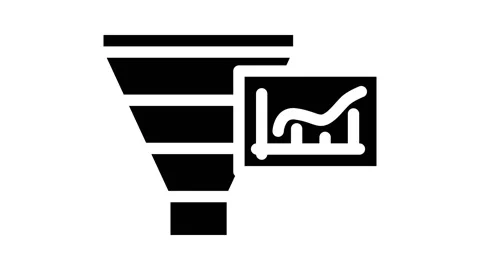 Increase mqls glyph icon animation Stock Footage 227274869