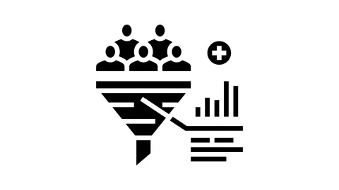 Increase mqls glyph icon animation Stock Footage 326158629