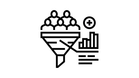 Increase mqls line icon animation Stock Footage 326136994