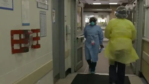An increase in the number of cases. Second wave of coronavirus. USA. (part 9) NY Video stock 145592126
