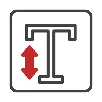 Increase or Decrease Font Size Icon.  Text Editing Tool.  Typography. Stock Illustration