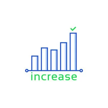 Increase or growth like insight icon 스톡 일러스트