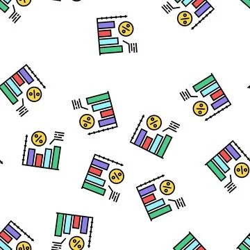 Increase percent loan vector seamless pattern 스톡 일러스트