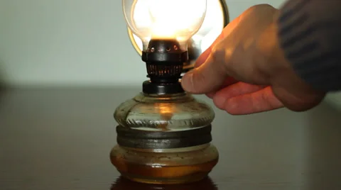 Increase Power of Gas Lantern Stock Footage 35220787