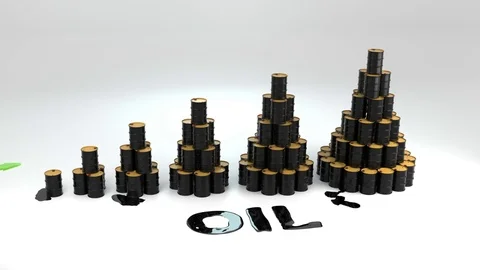 The increase in the price of oil performance chart Stock Footage 75653828