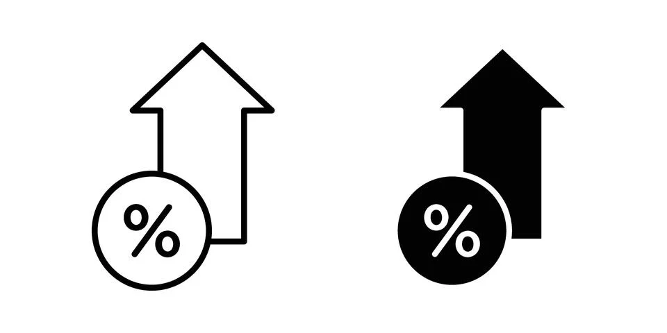 Increase rate icon set, collection of vector icons Stock Illustration