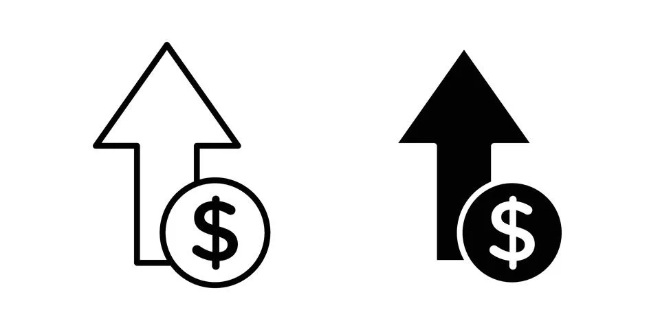 Increase rate icon vector design. EPS10 Stock Illustration