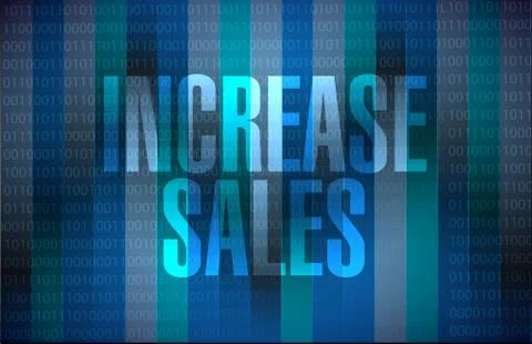 Increase sales binary sign concept イラスト素材