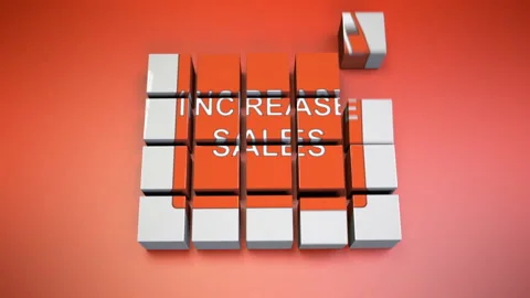 Increase sales-Cube Assembly Vídeo Stock 136531713