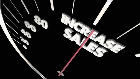 Increase Sales Measure Results Selling More Products Speedometer 3d Animation Stock Footage