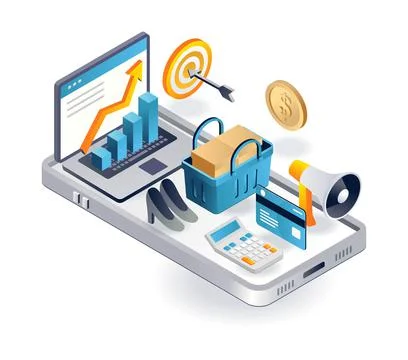 Increase selling e-commerce products Stock Illustration